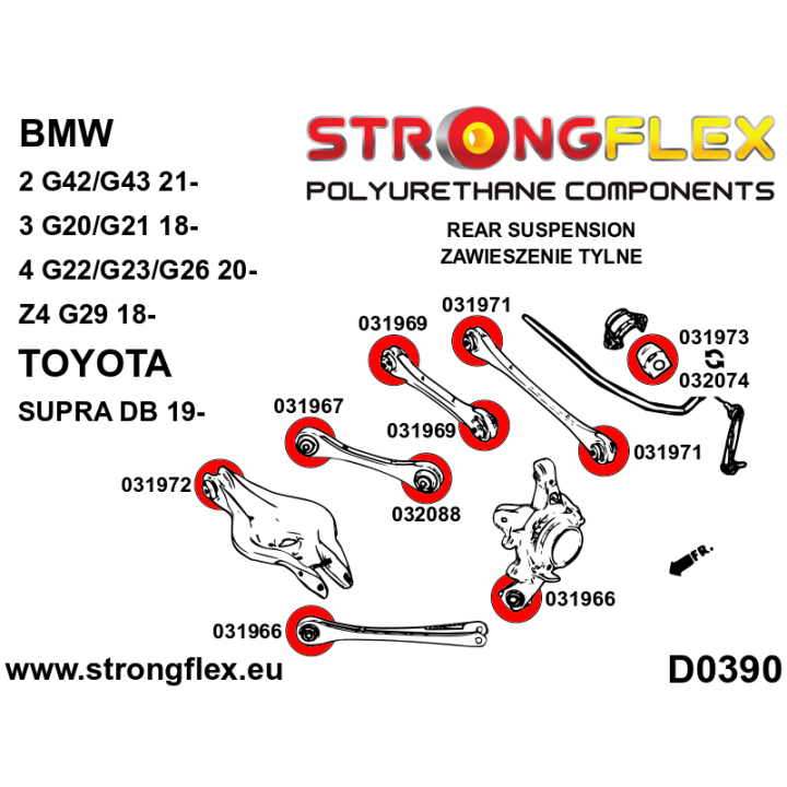031971A: Tuleja tylnego drążka SPORT Strongflex