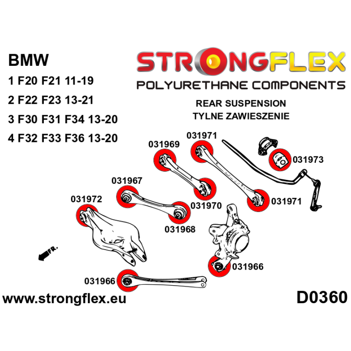 031969A: Tuleja wahacza tylnego górnego – tylna SPORT Strongflex