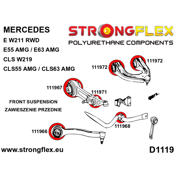 111972A: Tuleja wahacza przedniego – górnego SPORT Strongflex