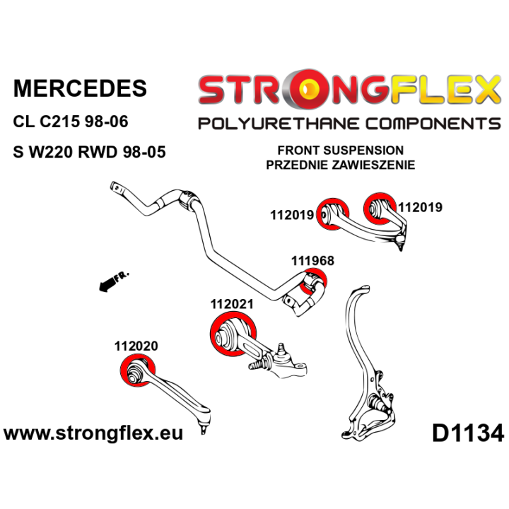 111968A: Tuleja stabilizatora przedniego SPORT Strongflex