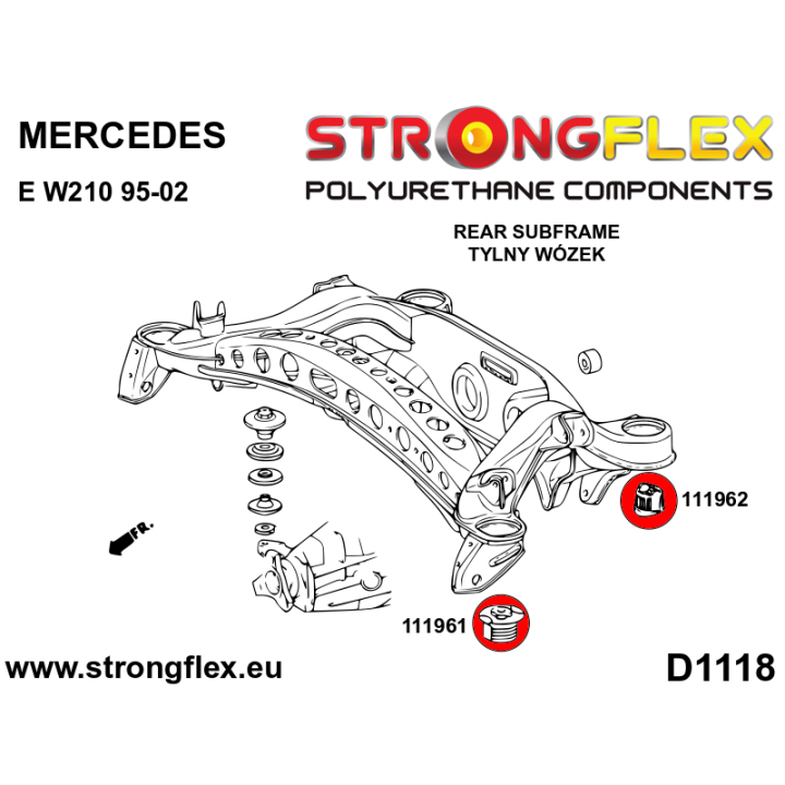Strongflex 116242B: Zestaw tulei tylnego wózka