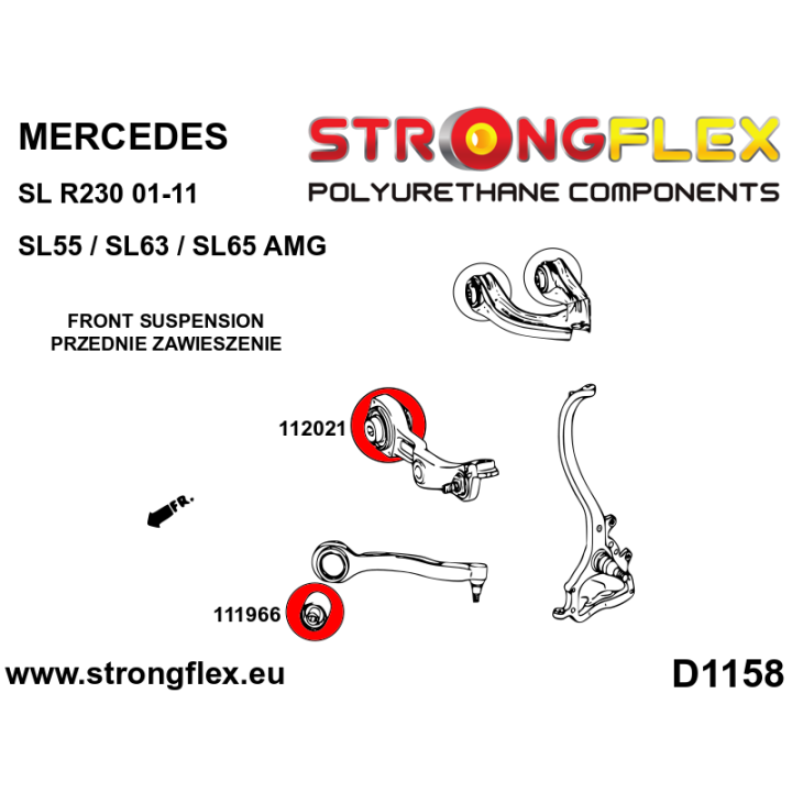 111966A: Tuleja przedniego zawieszenia - przednia SPORT Strongflex