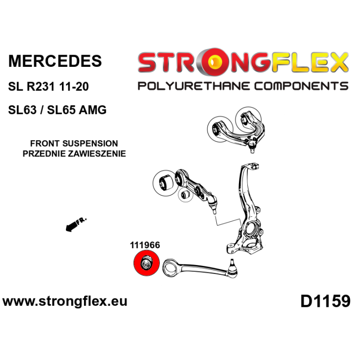 111966A: Tuleja przedniego zawieszenia - przednia SPORT Strongflex