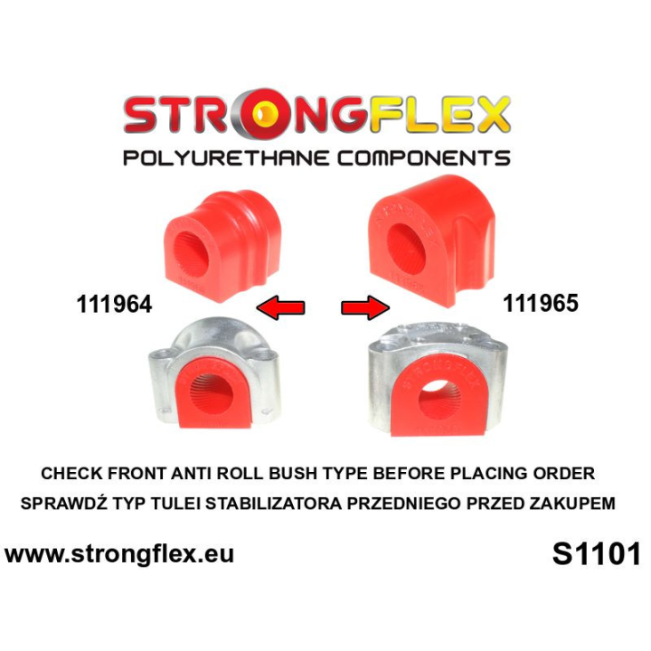 111965A: Tuleja stabilizatora przedniego SPORT Strongflex