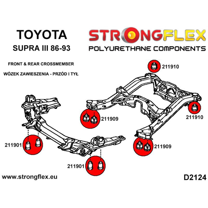 211909B: Tuleja tylnego wózka - przednia Strongflex
