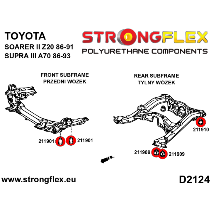 211901B: Tuleja przedniego wózka Strongflex