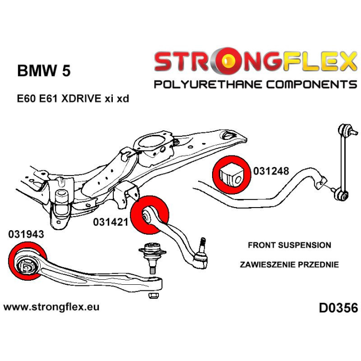 031943A: Tuleja wahacza przedniego SPORT Strongflex