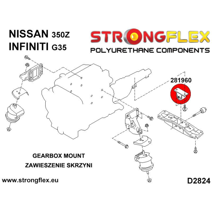 281960B: Wkładka poduszki skrzyni Strongflex