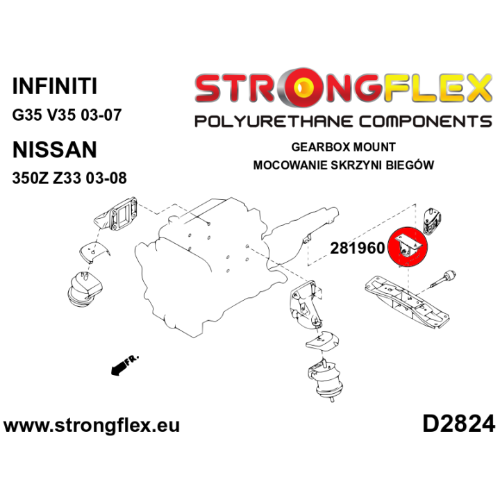 281960A: Wkładka poduszki skrzyni SPORT Strongflex