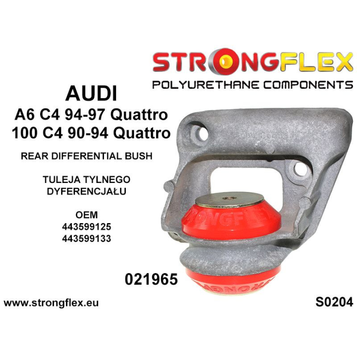 021965A: Tuleja tylnego dyferencjału - tylna 55mm SPORT Strongflex