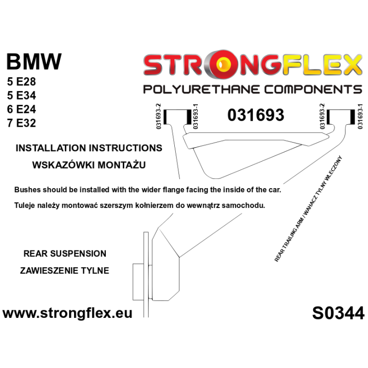 Strongflex 036172B: Zestaw zawieszenia tylnego