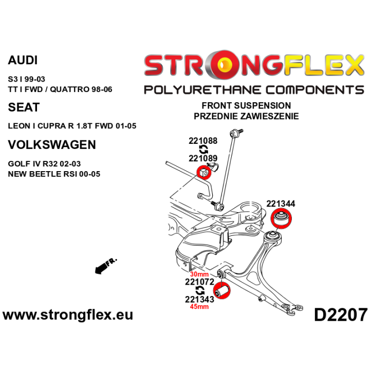 Strongflex 226121B: Kompletny zestaw zawieszenia