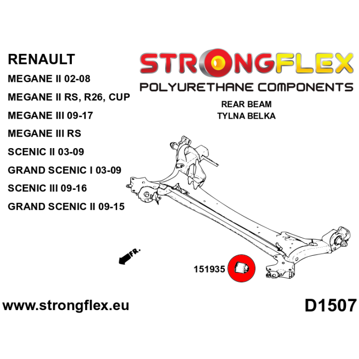 151935A: Tuleja belki tylnej SPORT Strongflex