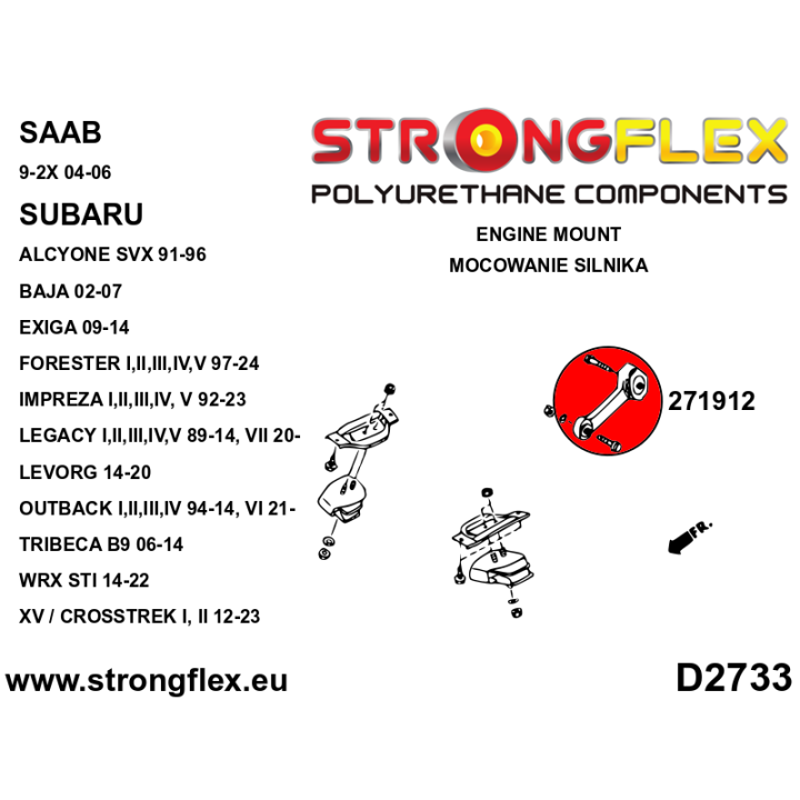 271912B: Łapa górna silnika Strongflex