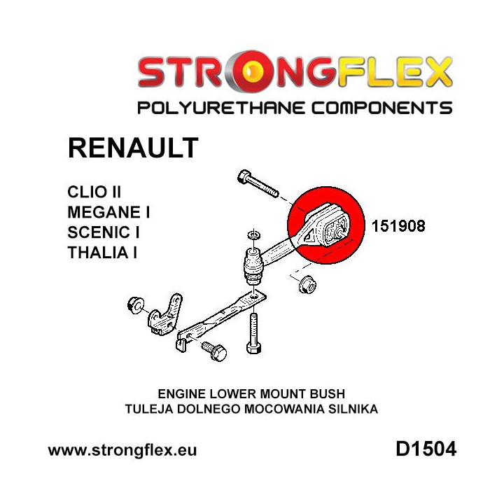 151908B: Tuleja poduszki silnika Strongflex