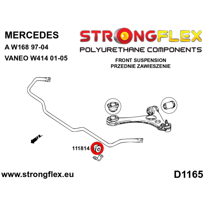 111814B: Tuleja stabilizatora przedniego - wewnętrzna Strongflex