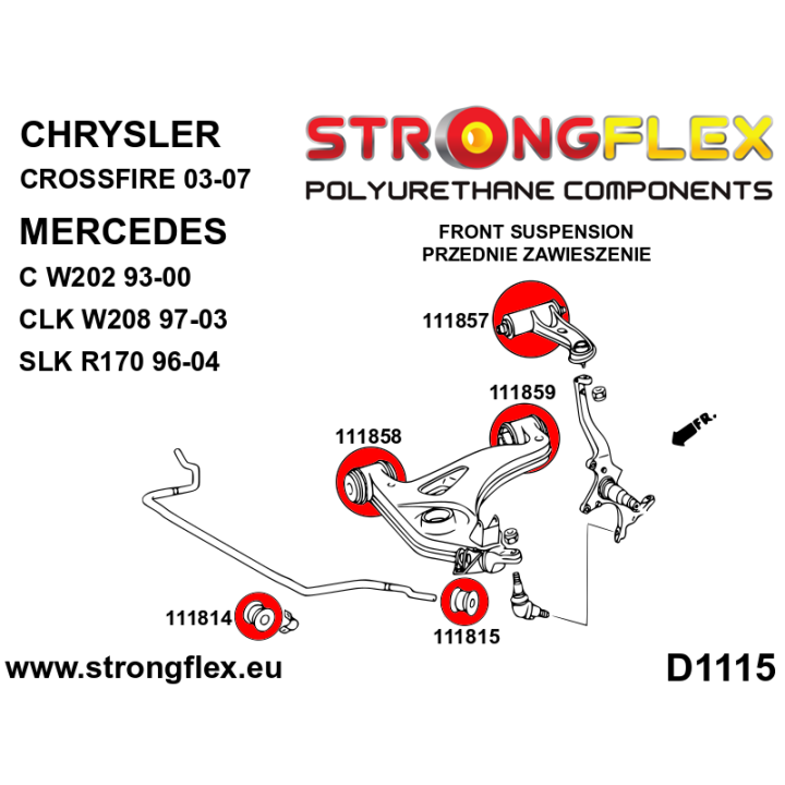 111815A: Tuleja stabilizatora przedniego - zewnętrzna SPORT Strongflex