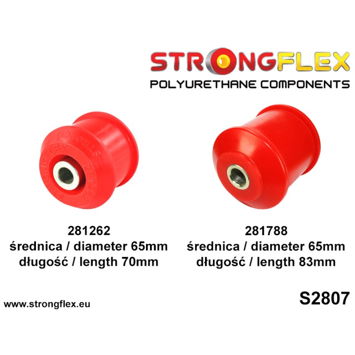 281788B: Tuleja przedniego drążka reakcyjnego GT-R Strongflex