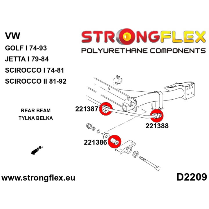 221386A: Tuleja belki tylnej SPORT Strongflex