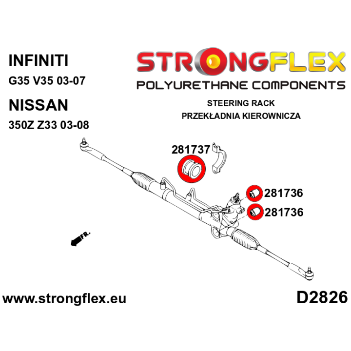 Strongflex 286199A: Kompletny zestaw tulei zawieszenia SPORT