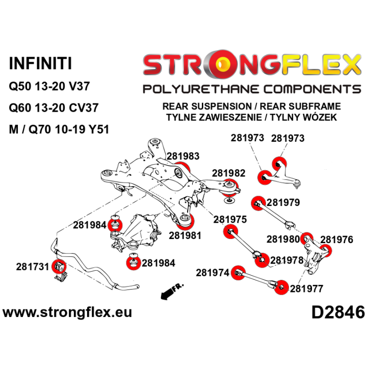 281731B: Tuleja stabilizatora tylnego Strongflex