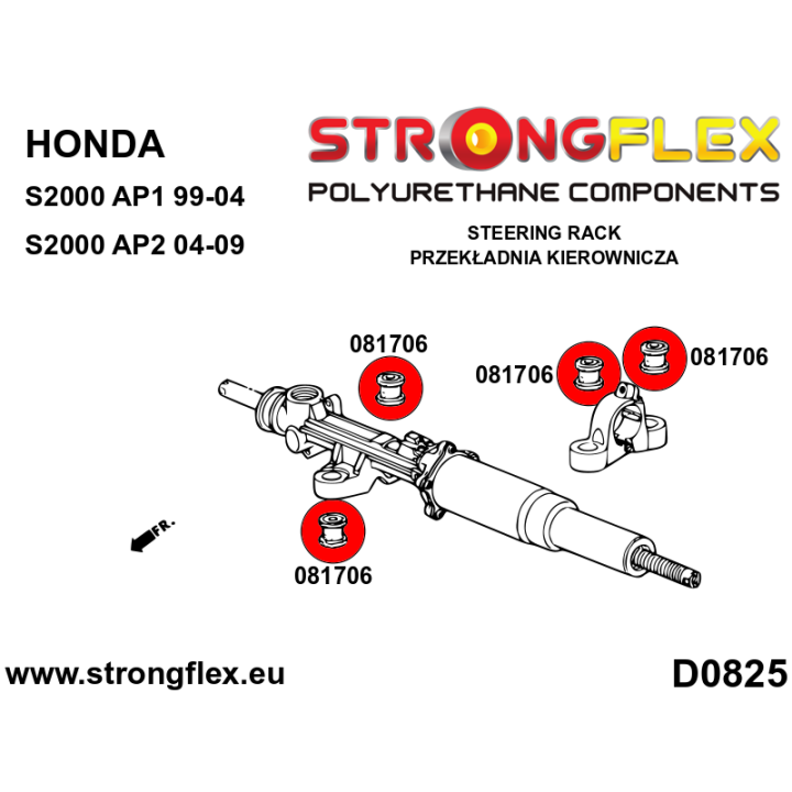 081706A: Tuleja przekładni kierowniczej SPORT Strongflex