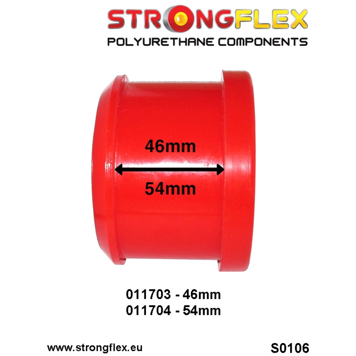 011703A: Tuleja wahacza przedniego dolnego tylna 46mm SPORT Strongflex