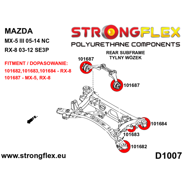 101684A: Tuleja belki tylnej - tylna SPORT Strongflex