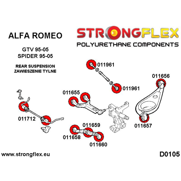 Strongflex 016163B: Zestaw zawieszenia tylnego