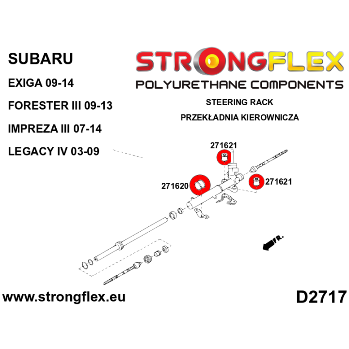 271620A: Tuleja przekładni kierowniczej SPORT Strongflex