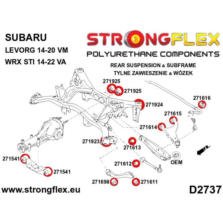 271612B: Tuleja tylnego drążka Strongflex