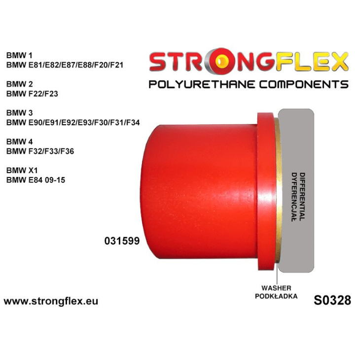 031599B: Tuleja tylnego dyferencjału tylna Strongflex
