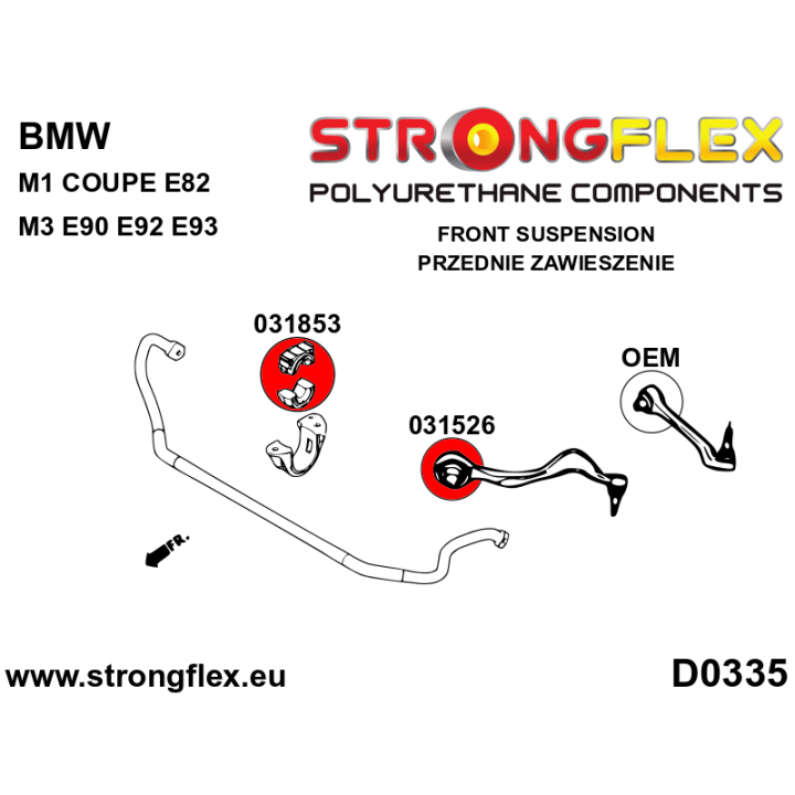 031526A: Tuleja wahacza przedniego SPORT Strongflex
