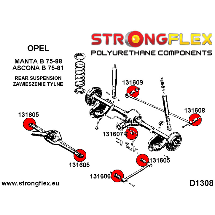 131607A: Tuleja stabilizatora tylnego SPORT Strongflex