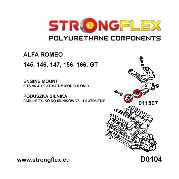 011597B: Poduszka - stabilizator silnika Strongflex