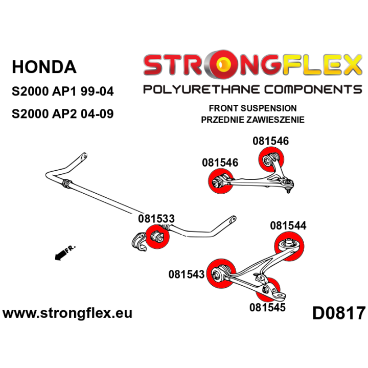 081546A: Tuleja wahacza górnego SPORT Strongflex