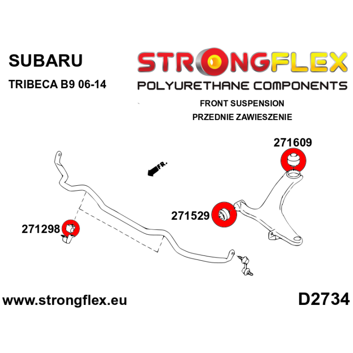 271529B: Tuleja wahacza przedniego przednia Strongflex