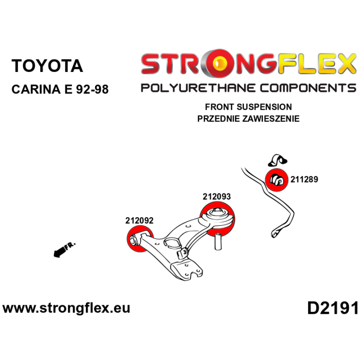 211289B: Tuleja stabilizatora przedniego Strongflex