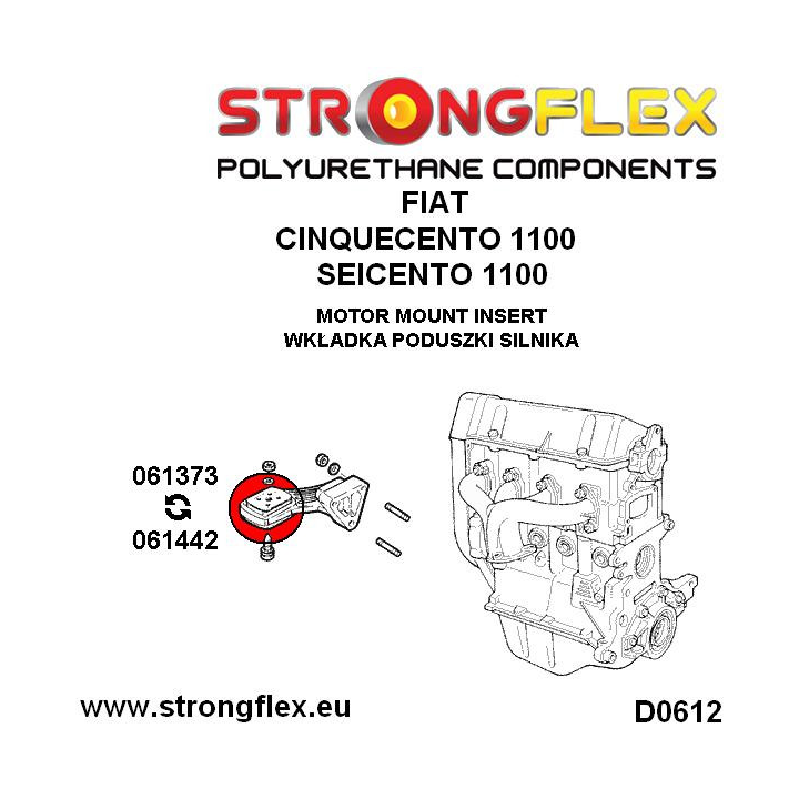 061442B: Wkładka łapy silnika/rozrząd Strongflex