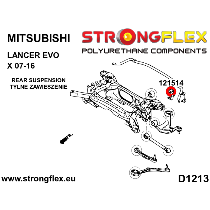 121514B: Tuleja stabilizatora przedniego/tylnego Strongflex