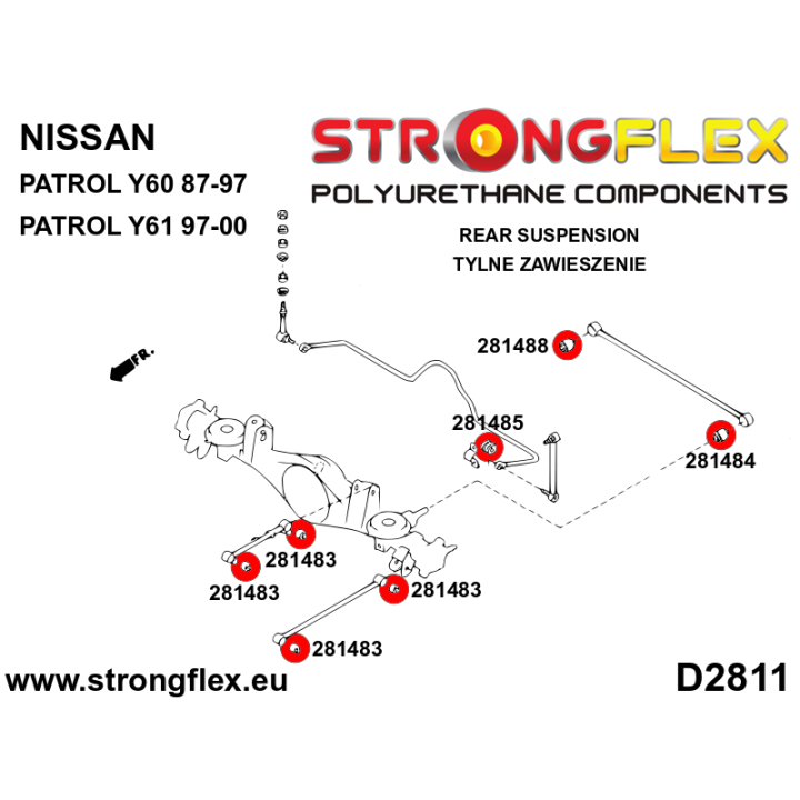 281483B: Tuleja wahacza tylnego Strongflex
