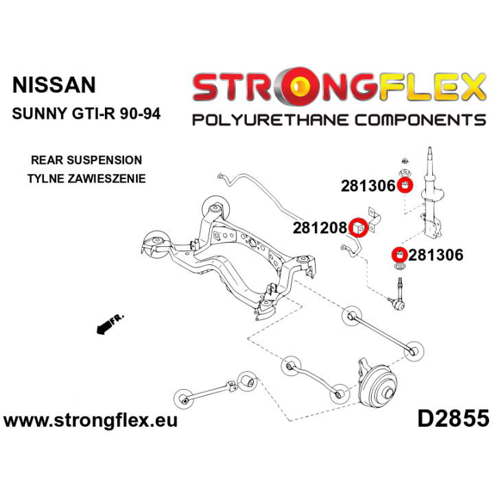 281208A: Tuleja stabilizatora tylnego SPORT Strongflex