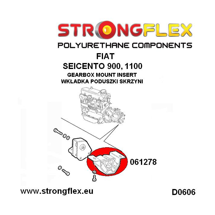 061278A: Wkładka poduszki skrzyni biegów SPORT Strongflex