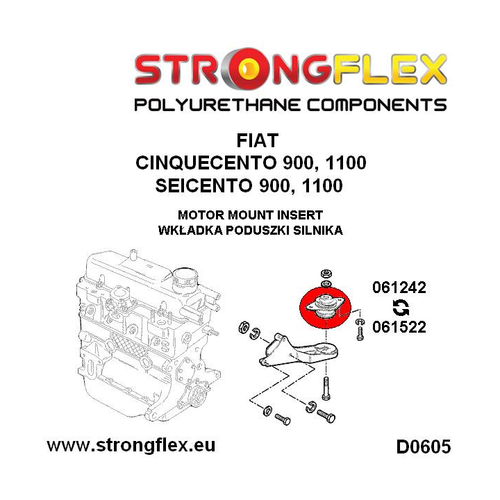 061242B: Wkładka poduszki silnika Strongflex