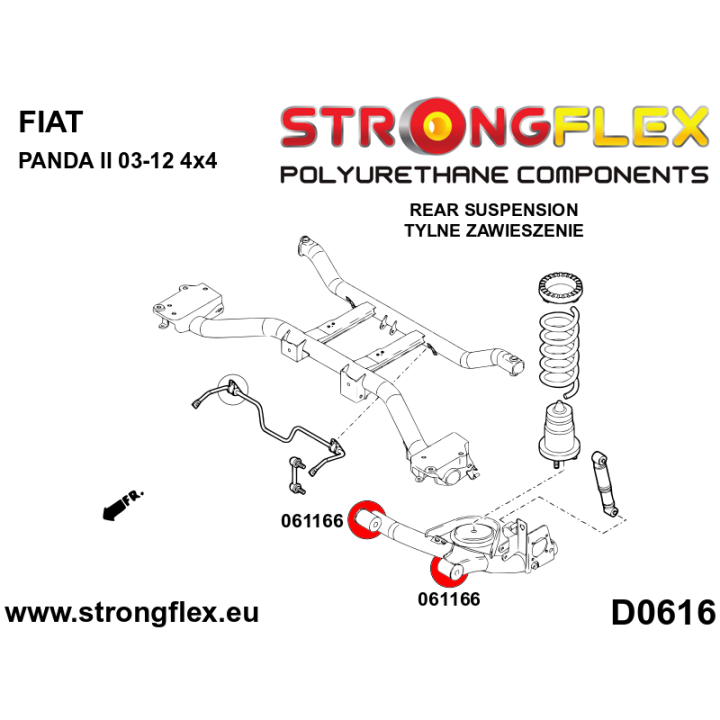 061166A: Tuleja wahacza tylnego SPORT Strongflex