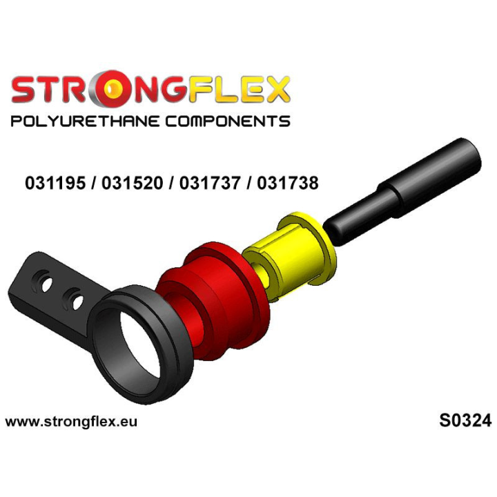 031195A: Tuleja wahacza przedniego - centryczna 60mm SPORT Strongflex
