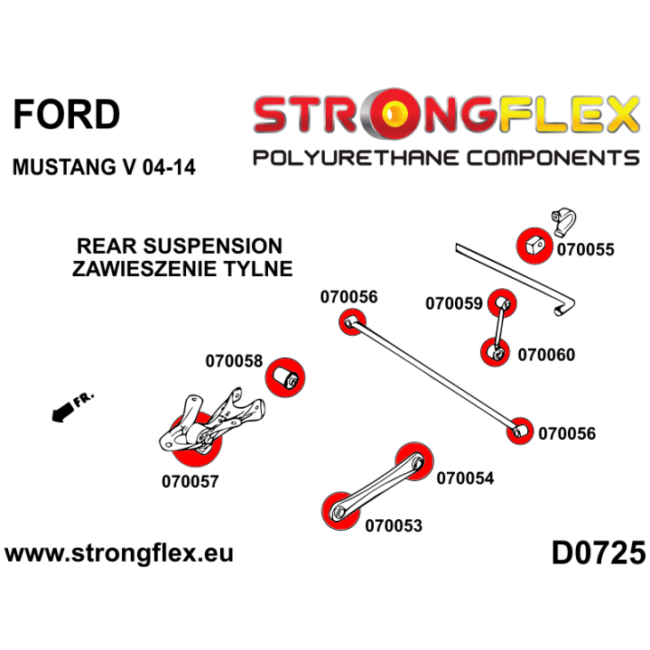 070059B: Tuleja łącznika stabilizatora tylnego Strongflex