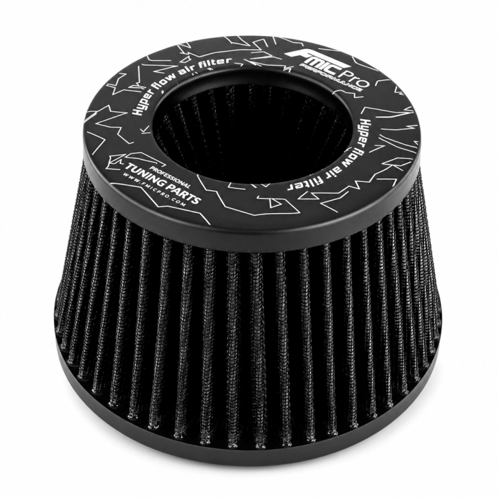 Stożkowy filtr powietrza FMIC.Pro dł. 100mm średnica montażowa 80mm Czarny