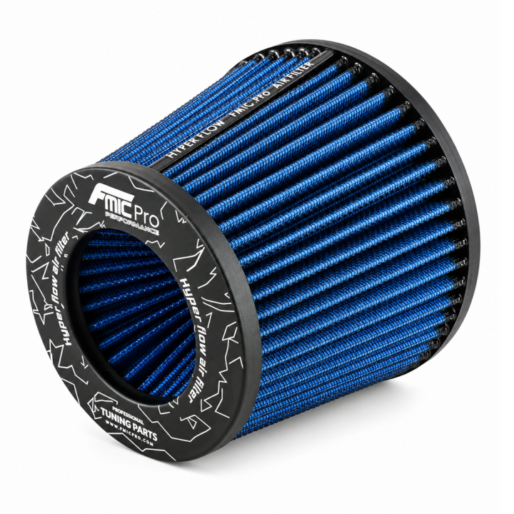 Stożkowy filtr powietrza FMIC.Pro dł. 125mm średnica montażowa 102mm Niebieski