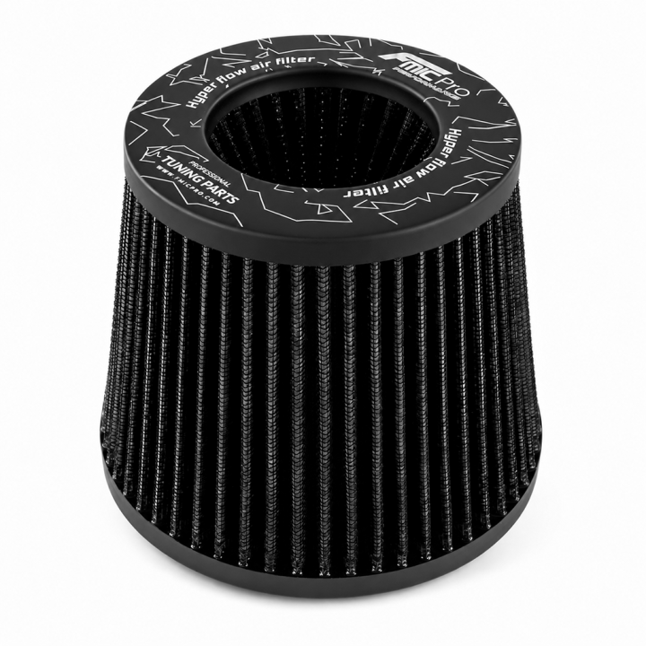 Stożkowy filtr powietrza FMIC.Pro dł. 125mm średnica montażowa 76mm Czarny